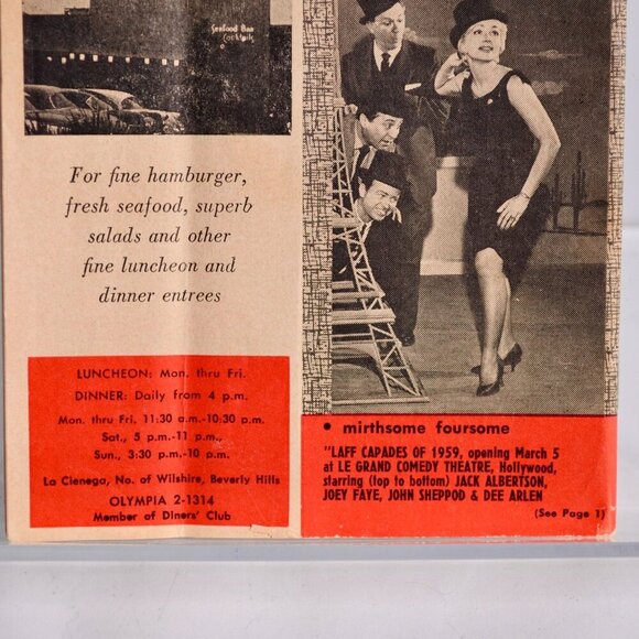 Key Dining Entertainment Southern California Catalog 1959 Vintage - Picture 2 of 5